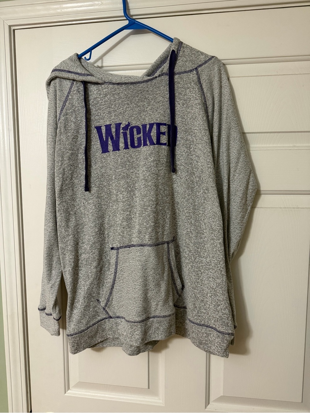 Wicked Gray Pullover Hoodie with Purple Logo